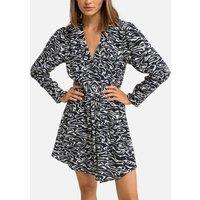Printed Mini Dress with Long Sleeves
