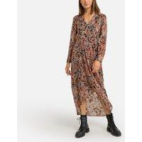 Printed Maxi Dress with V-Neck