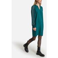 Mini Dress with Sheer Balloon Sleeves