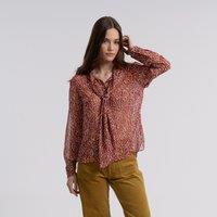Printed Pussy Bow Blouse