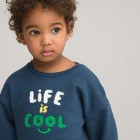 Boucl Slogan Sweatshirt in Cotton Mix with Crew Neck
