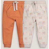 Pack of 2 Joggers in Cotton Mix
