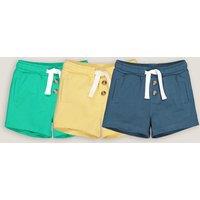 Pack of 3 Shorts in Cotton Mix Fleece