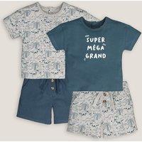 Pack of 2 T-Shirt/Shorts Outfits in Cotton