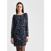 Printed Mini Dress with Long Sleeves