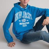 Oversized Varsity Hoodie in Cotton Mix