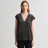 Iridescent V-Neck Top