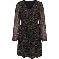 Printed Mini Dress with V-Neck
