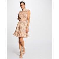 Printed Mini Dress with Short Sleeves