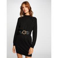Mini Shift Jumper Dress with Belt