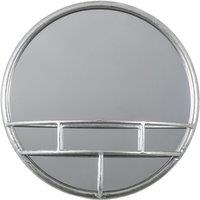 40cm Silver Round Mirror