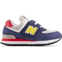 Kids PV574 Leather Trainers with Touch 'n' Close Fastening