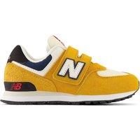 Kids PV574 Leather Trainers with Touch 'n' Close Fastening