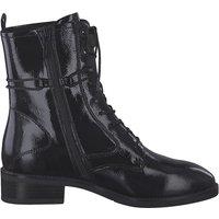 Patent Lace-Up Ankle Boots