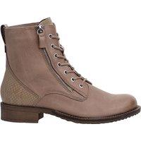Lace-Up Ankle Boots in Leather with Zip Fastening