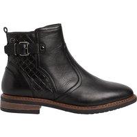Leather Flat Ankle Boots