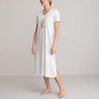 Cotton Jersey Nightdress with Short Sleeves