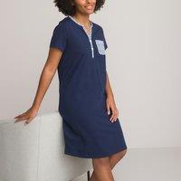 Cotton Grandad Collar Nightshirt