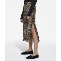 Animal Print Silk Skirt