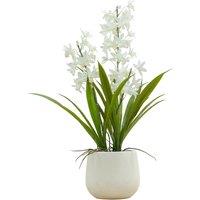 106cm Artificial Potted Fern in Cement Pot