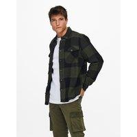 Milo Checked Flannel Shacket in Cotton and Straight Fit