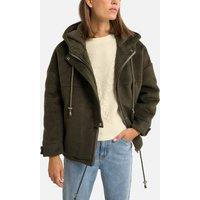Wool Mix Hooded Coat with Pockets