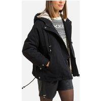 Cotton Hooded Coat with Pockets