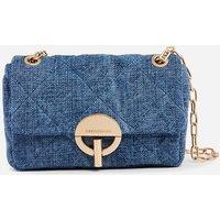 Nano Moon Crossbody Bag in Quilted Linen