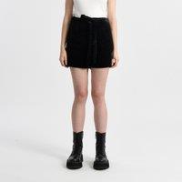 Velvet Rhinestone Shorts with Tie-Waist