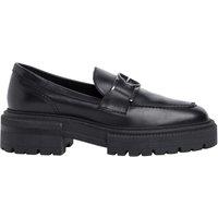 Leather Loafers with Lead Buckle