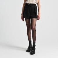 High Waist Belted Shorts