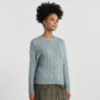 Cable Knit Jumper with Crew Neck