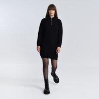Knee-Length Jumper Dress with Half Zip