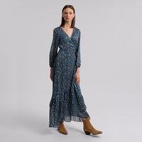 Printed Maxi Dress with Tie-Waist