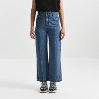 Straight Wide Leg Jeans with High Waist