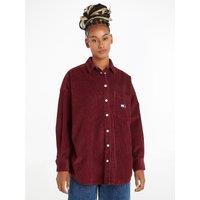 Embroidered Badge Logo Shacket in Cotton Corduroy