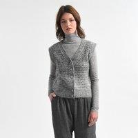 V-Neck Sleeveless Cardigan
