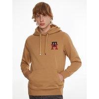 Essential Monogram Hoodie with Embroidered Logo in Cotton Mix