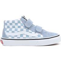 Kids Sk8-Mid Leather High Top Trainers with Touch 'n' Close Fastening