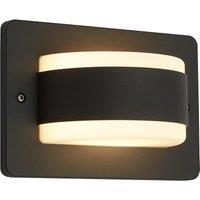 Curved Up & Downlight Outdoor LED Wall Light