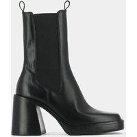 Bossa Leather Ankle Boots with Heel