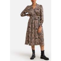 Carrie Midi Dress in Leopard Print