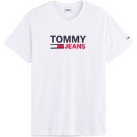 Regular Corp Logo Print T-Shirt in Cotton with Crew Neck