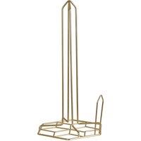 Geometric Kitchen Roll Holder in Matt Gold Finish