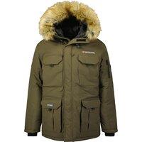 Adjustable Hooded Parka with Faux Fur Collar