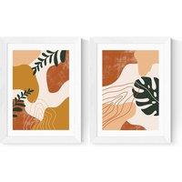 Set of 2 Abstract Leaves by Sundry Society
