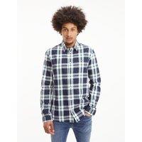 Essential Checked Cotton Shirt with Embroidered Logo in Slim Fit