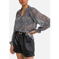 Luna High Neck Blouse with Long Sleeves
