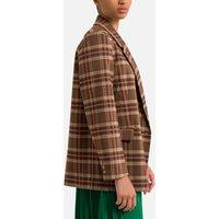 Checked Straight Fit Blazer