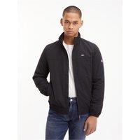 Padded Bomber Jacket with Embroidered Logo and High Neck